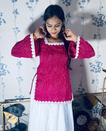 Party Wear Heavy Plazo Suit